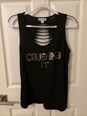 Black 'Crushing It' Sleeveless Tank